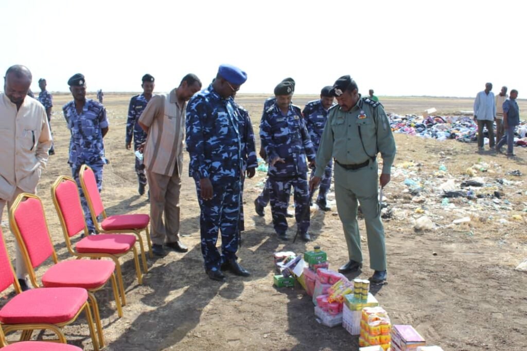 الجمارك تبيد كميات من البضائع بالجزيرة