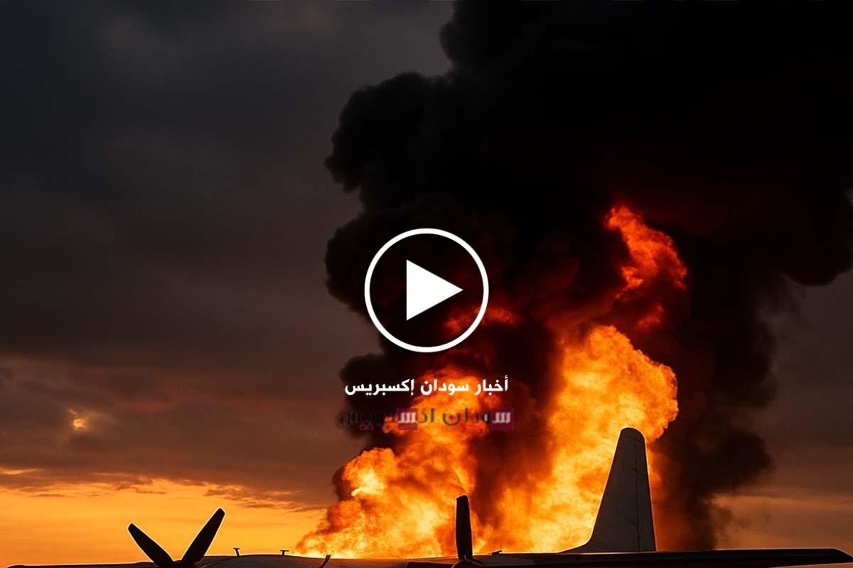 تدمير طائرة في مطار نيالا