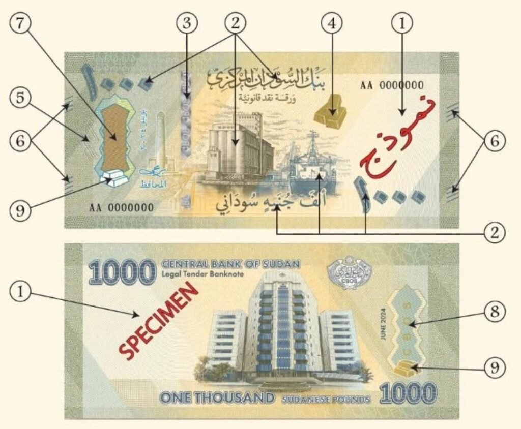 بنك السودان المركزي يعلن استبدال العملة من فئتي الألف والخمسمائة جنيه بالخرطوم والجزيرة بنك السودان
