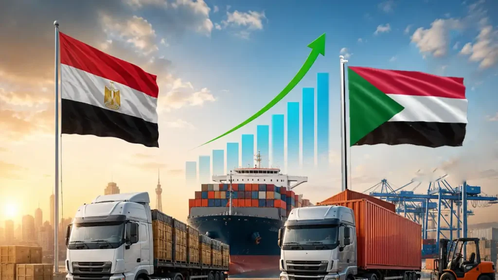قفزة بـ33%.. التبادل التجاري بين مصر والسودان يصل إلى 759 مليون دولار خلال 6 أشهر التبادل التجاري بين مصر والسودان
