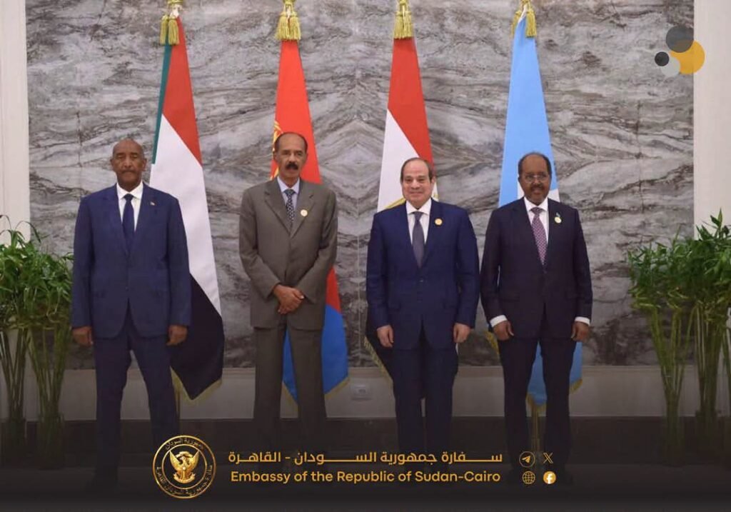 اعلان العلمين المشترك الصادر عن القمة الرباعية التشاورية بين السودان ومصر وإريتريا والصومال اعلان العلمين